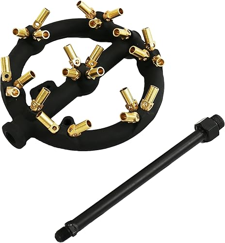 Quemador de gas propano para exteriores con 23 puntas de latón y regulador para acampar, pavo y estufa Buddy Cooking JB-23LP (gas propano 23 puntas