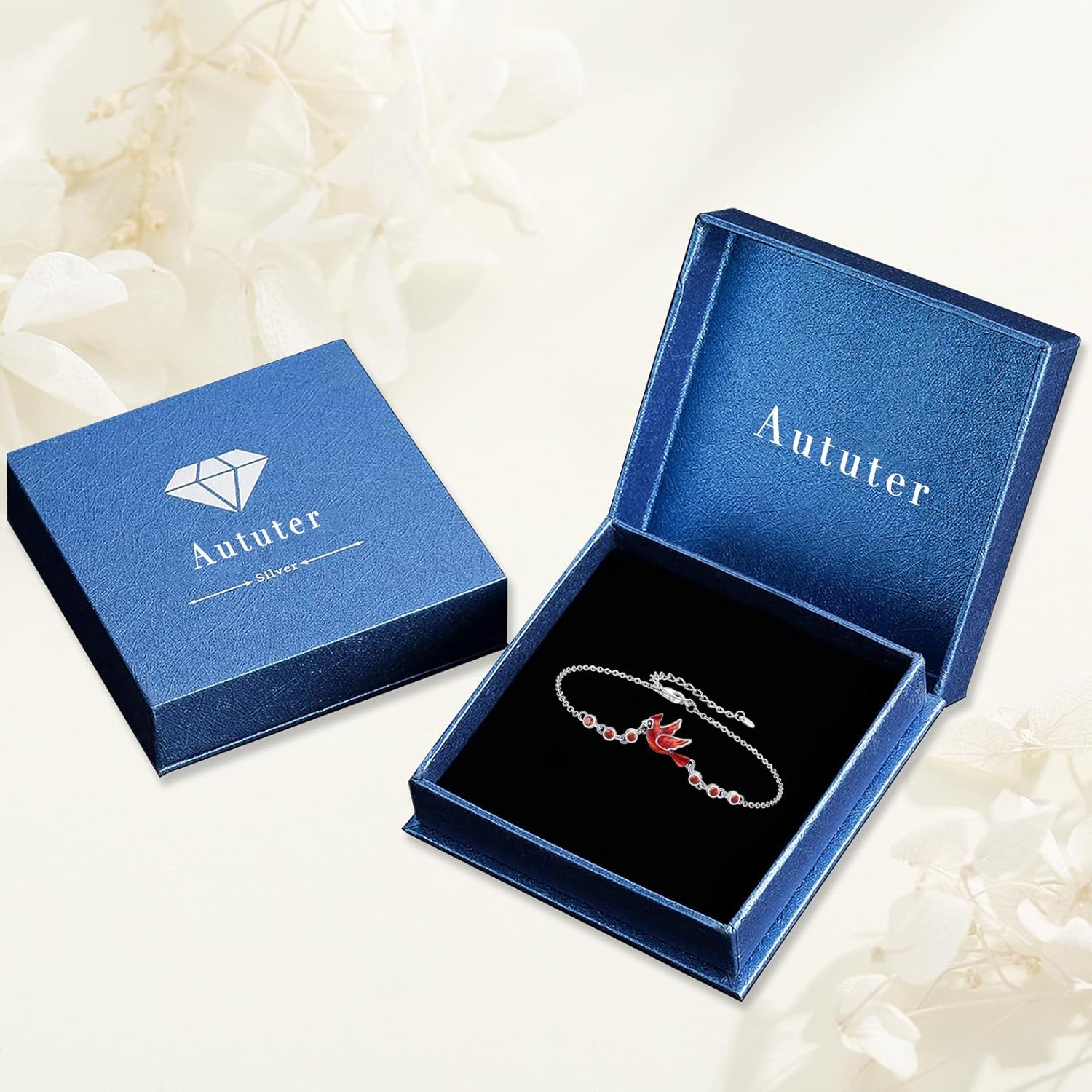 Cardinal Bracelet 925 Sterling Silver Cross Cardinal Adjustable Bracelet Red Bird Bracelet for Women Memorial Bracelet Sympathy Cardinal Jewelry - Image 7