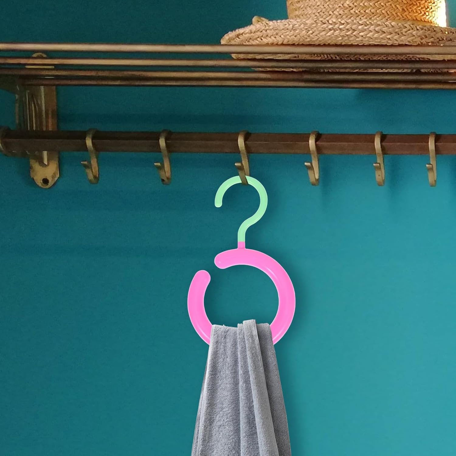 Generic 10pcs Multifunctional Scarf Rack and Purse Hangers for Closet, Space-Saving Round Organizer Hooks Made of Sturdy Pp and Abs, Easy to Install for Bedrooms and Home Use