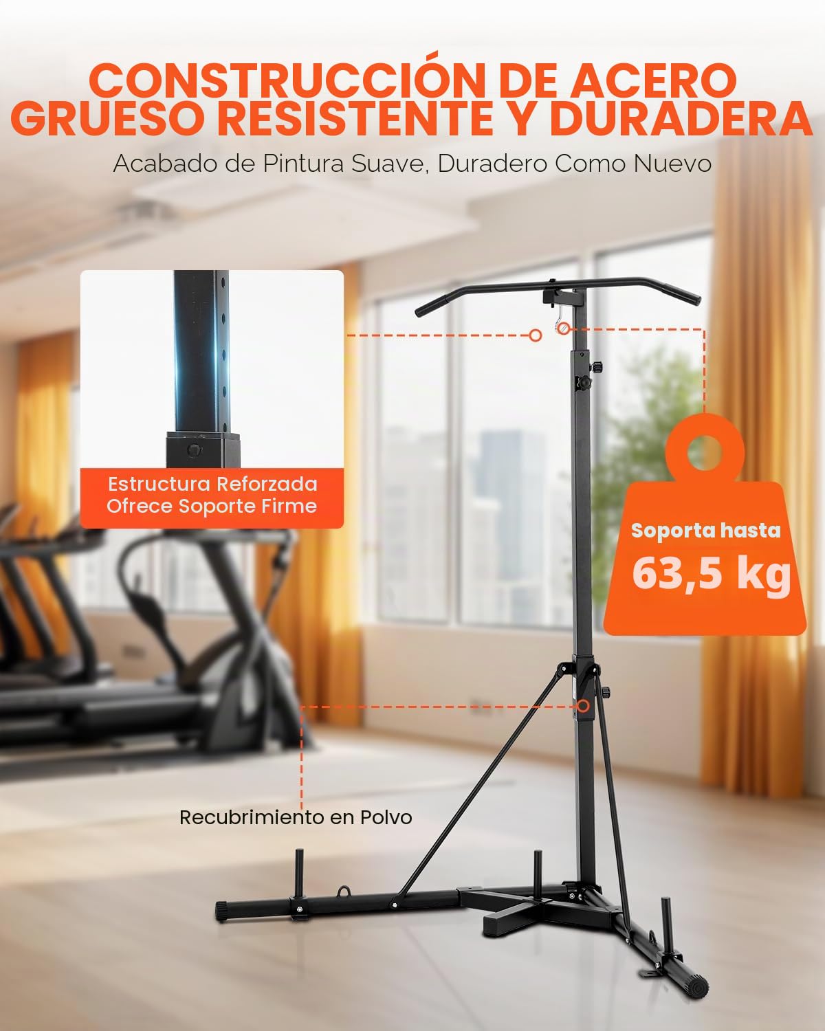 VEVOR Soporte para saco de boxeo, ajustable en altura, base pesada, soporta 140 libras, acero resistente