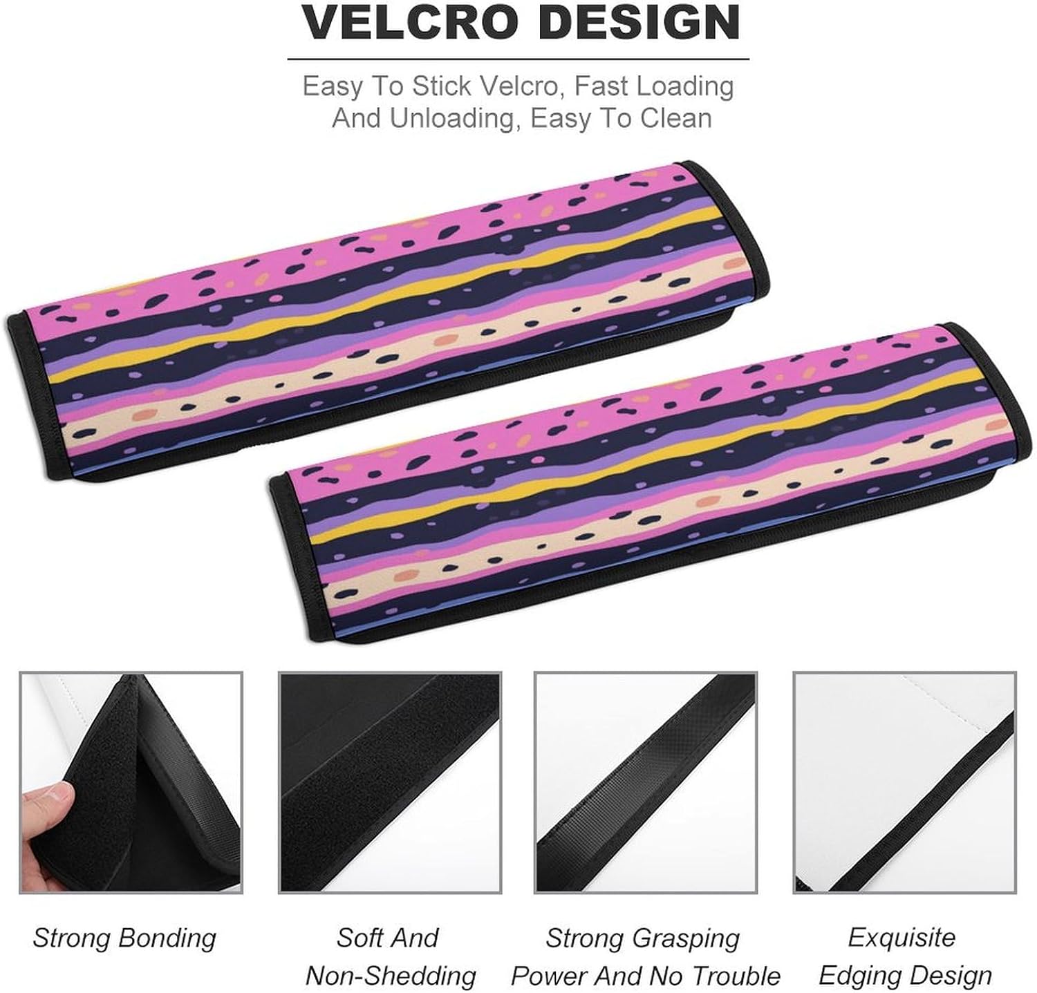 Leopard Car Seat Strap Covers Soft Seat Strap Shoulder Pads Seatbelt Covers for All Car Seats 2PCS