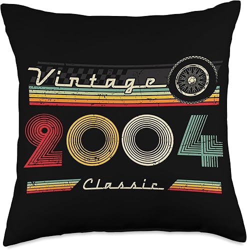 Original 2004 Birthday vintage gift Legend Bday 2004 Vintage Birthday Retro Limited Edition Men Woman Gift Throw Pillow, 18x18, Multicolor