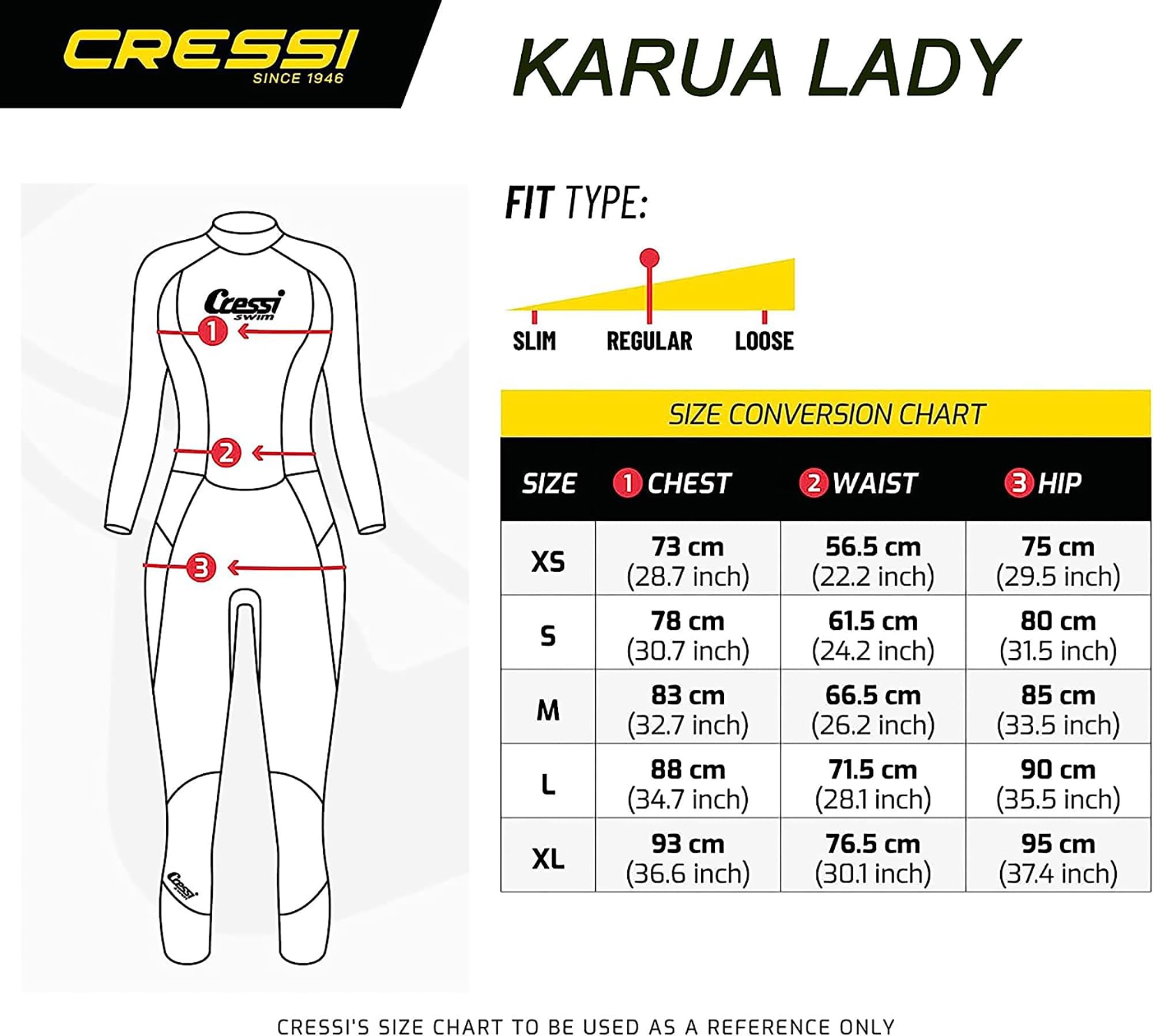 Cressi Karua Lady Monopiece Swimsuit 3/2mm