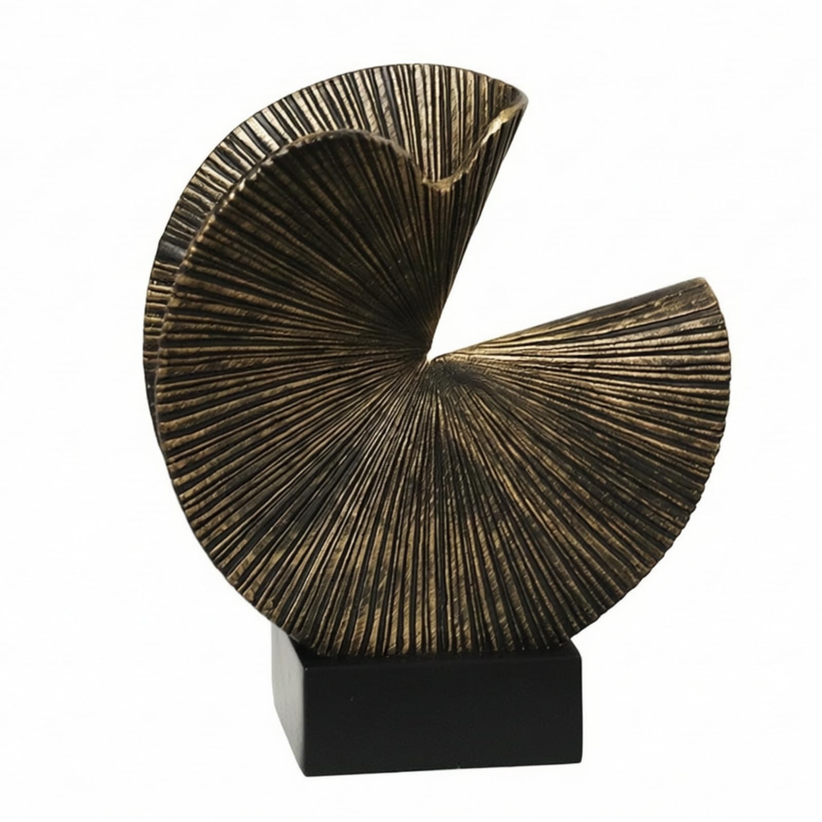 Qianly Escultura Conceptual Minimalista Figura Geométrica Envejecido Estatua para Salón, Oficina