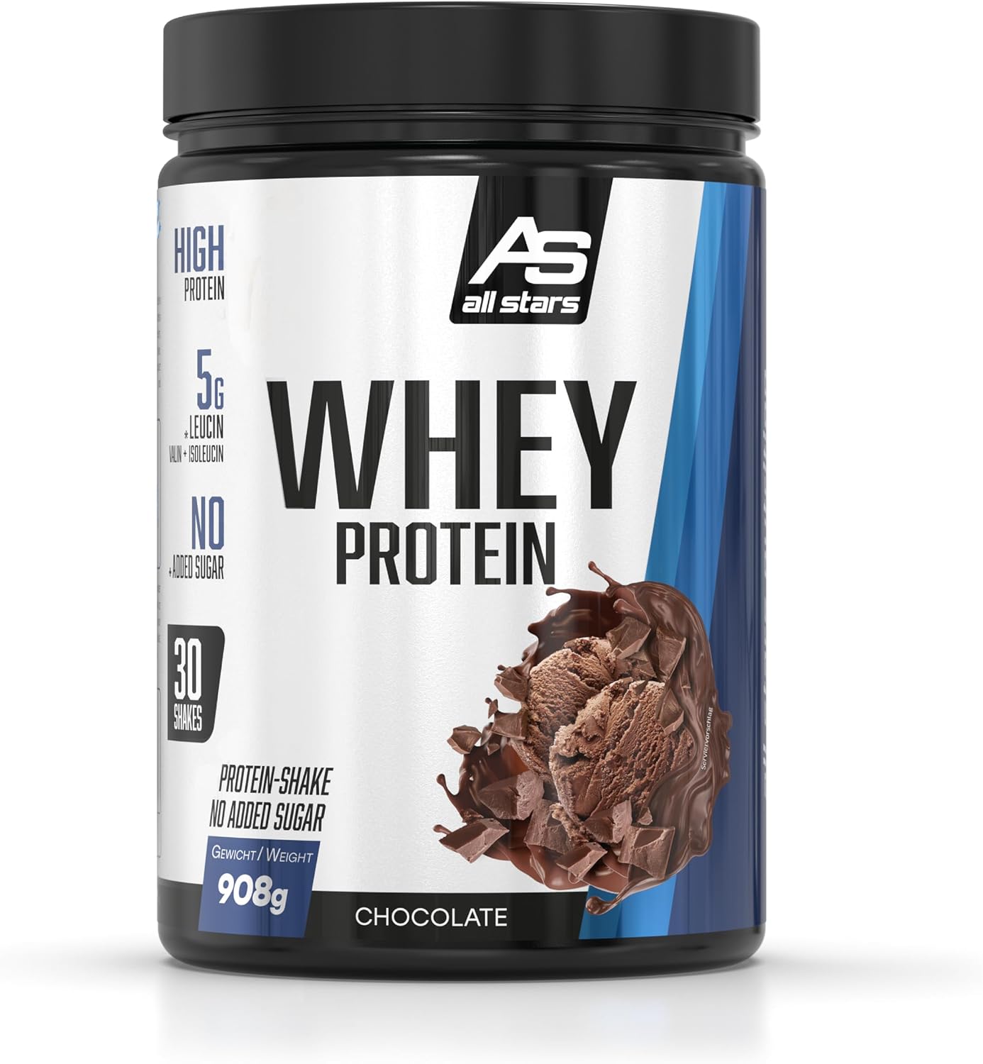 ALL STARS 100% Whey Protein Pulver 908g Chocolate