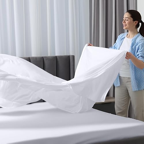 Miniatura 4 de Royale Linens - Sábana encimera tamaño matrimonial, microfibra cepillada 1800, ultrasuave, transpirable, resistente a arrugas y manchas, la sábana