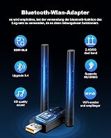 RUIZHI WiFi 6 WLAN Adapter PC-hez, AX900Mbps Bluetooth USB Dongle 5DBI Antennával, Dual Band 2.4G/5GHz, MU-MIMO WPA3 2