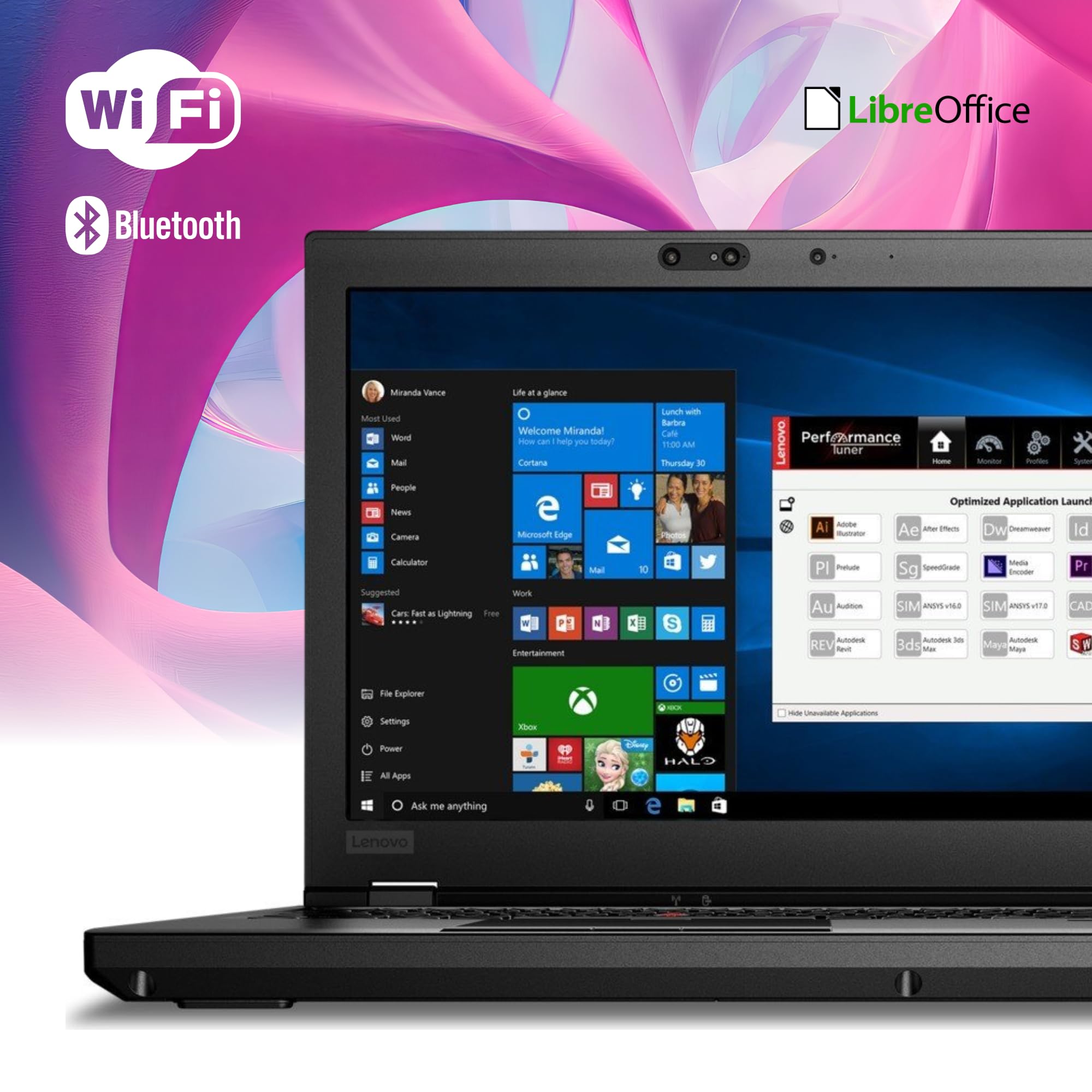 Lenovo ThinkPad, Pc Portatile Notebook Display 15,6 pollici 1920 x 1080 Full HD, Intel i7-8750H Ram 16Gb SSD 512Gb Win 11 GPU Quadro P1000 4Gb (Ricondizionato)