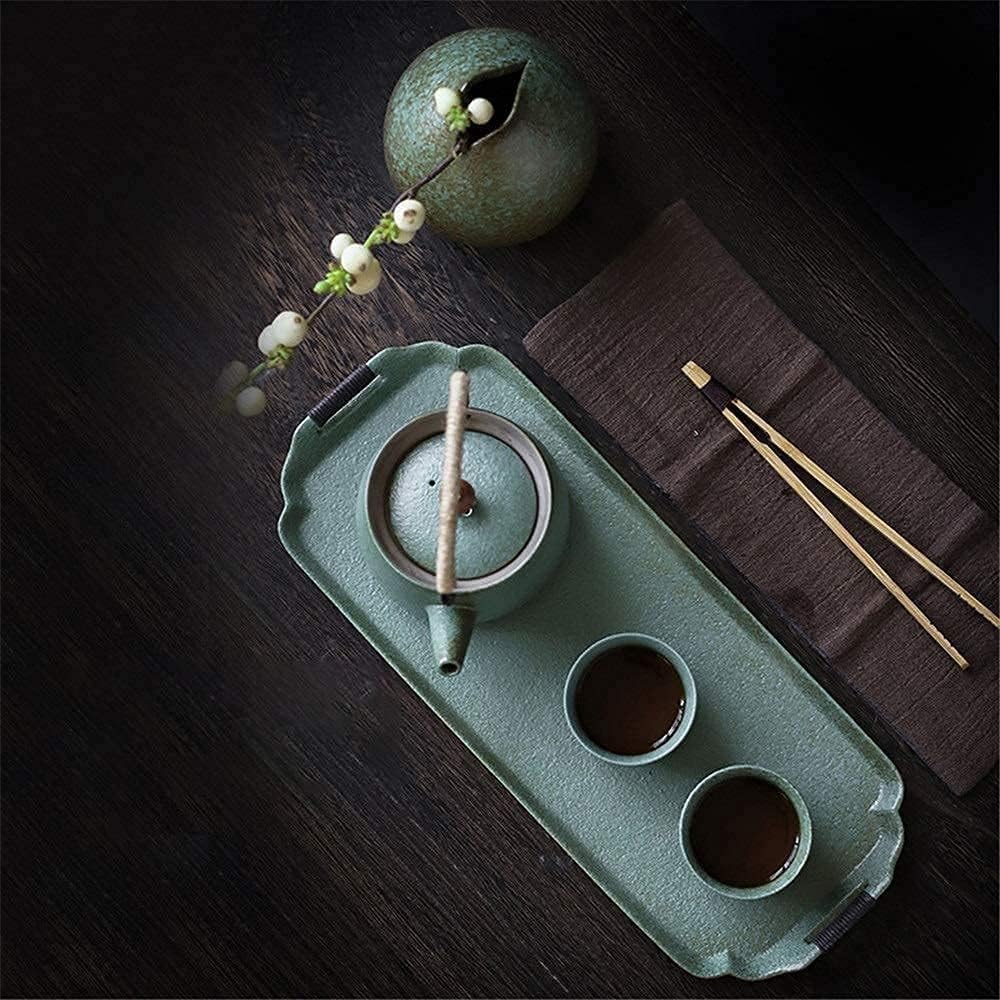 Teapot, Japanese Style Iron Teapot With Infuser Ceramic Porcelain Tea Cup Set Teapot With Handle And Teacup Housewarming Gift Home Decoration Gift Suitable For Home And Office Coffee Te/Green/One Size