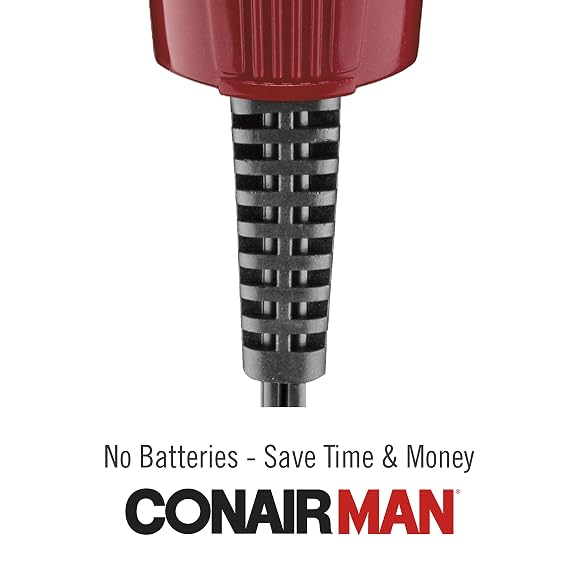ConairMAN Beard Trimmer for Men Includes Nose and Ear Hair Trimmer and 5-Position Comb Attachment, 4 piece Men's Grooming Kit, Corded