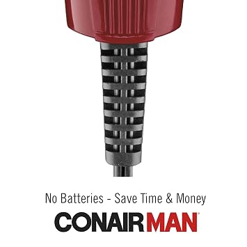 ConairMAN Beard Trimmer for Men Includes Nose and Ear Hair Trimmer and 5-Position Comb Attachment, 4 piece Men's Grooming Kit, Corded