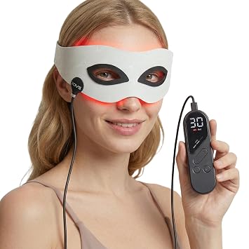 JOVS RINCHIC Red Light Therapy Eye Mask, LED Light Eye Mask for Under Eye Area, 3 Modes Eye Care Device for Daily Eye Care at Home
