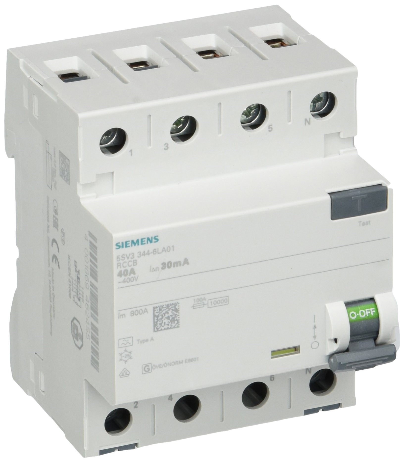 SIEMENS 5SV33446LA01 FI-Schutzschalter A 4p 400V 40A