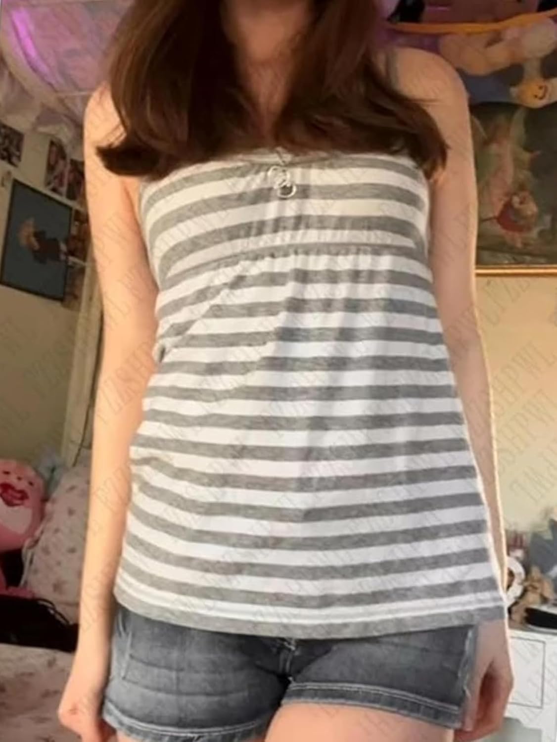 Floral Graphic Crop Tops Women Spaghetti Strap Tank Top Y2k Coquette Bow Tie Camisole Vintage Grunge Streetwear - Image 4