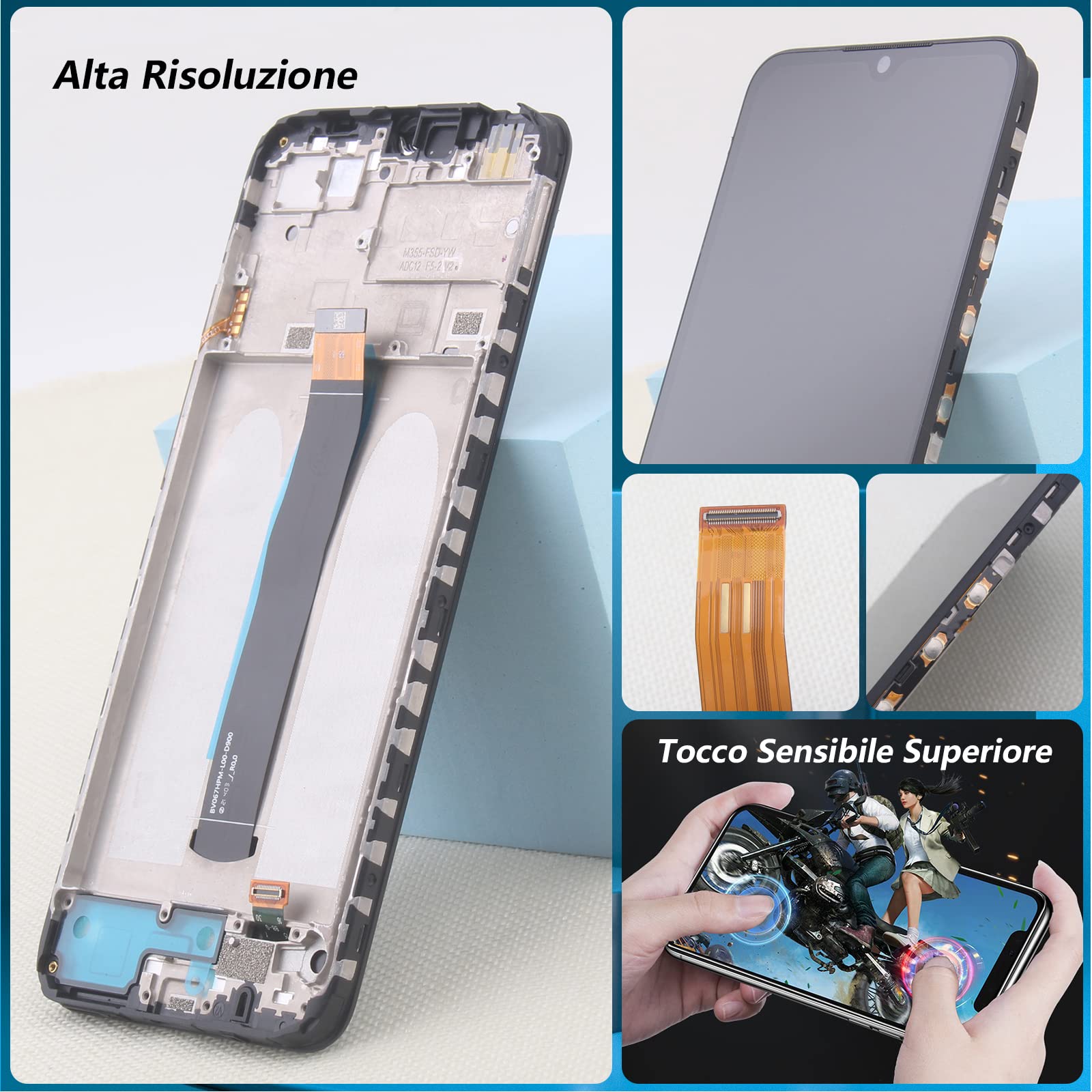 RongZy LCD Schermo per Xiaomi Redmi 10C 220333QAG 220333QBI di Ricambio Display Touch Screen Digitizer Parti di Riparazione per Redmi 10C LCD Display con Strumenti(6.71",Nero con Cornice)