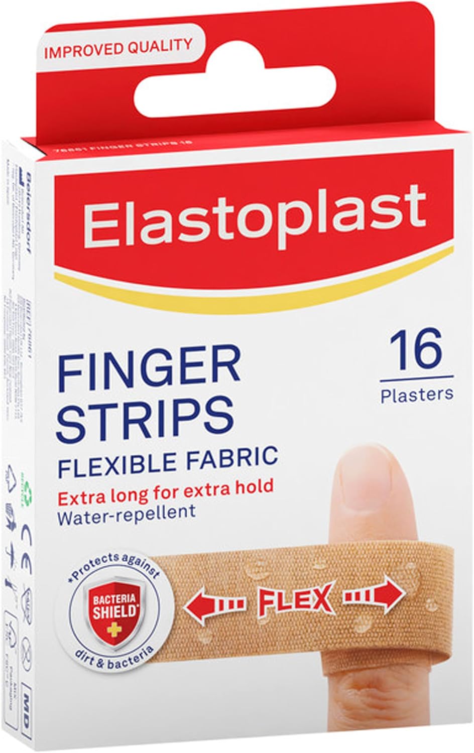 Elastoplast Finger Strip Plasters, 16 Plasters