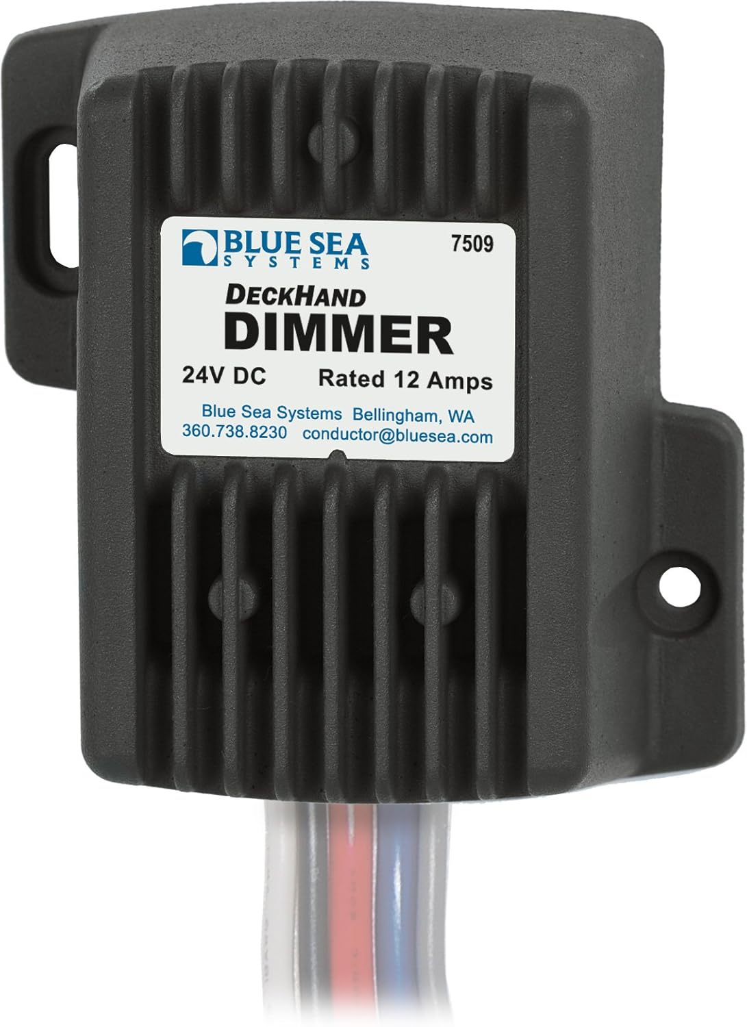 Blue Sea Systems 7509 Deckhand DIMMER Switch 12A 24V, Blue