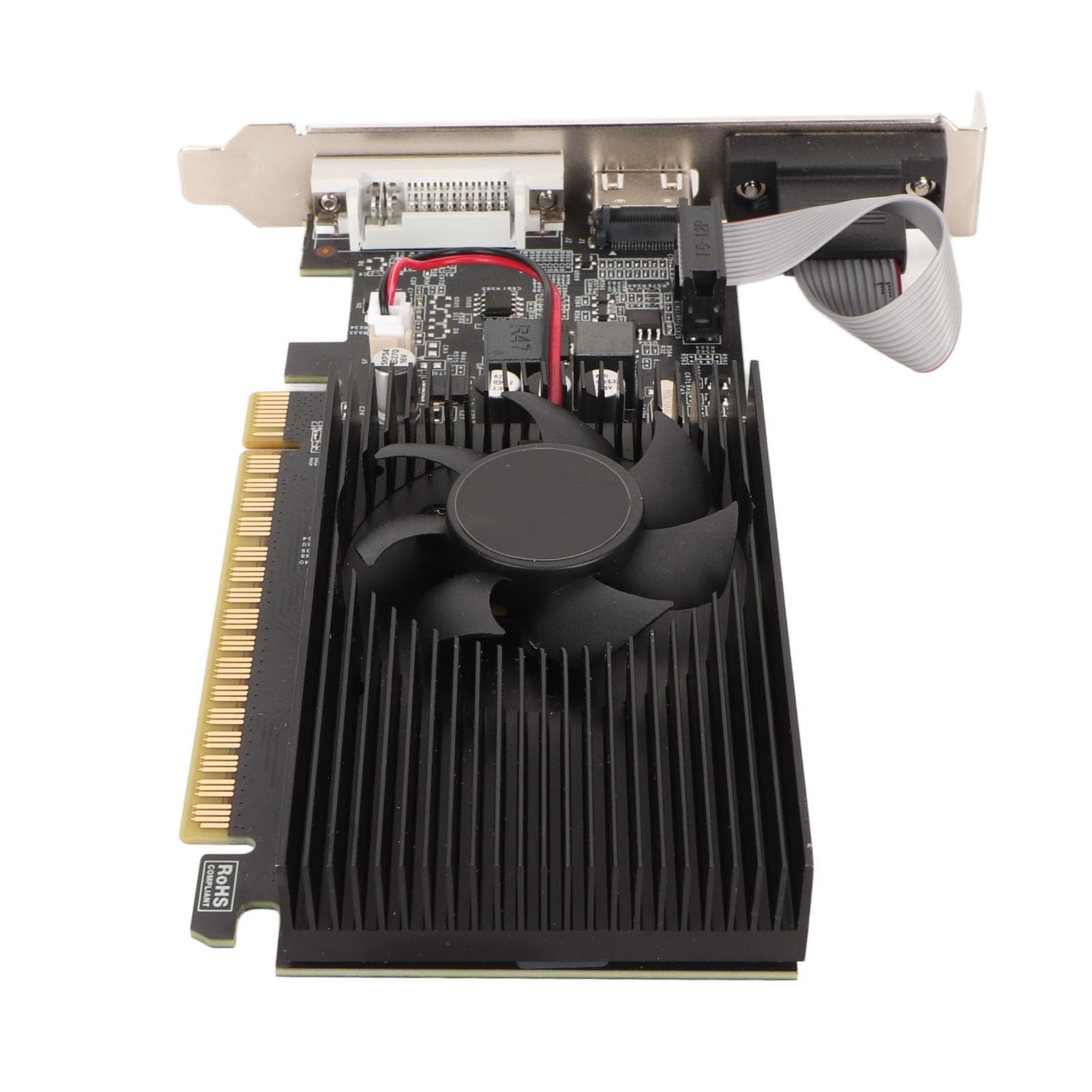GT730 4 GB Karta Graficzna do Gier, 4 GB DDR3 128-bitowa Dyskretna Karta Graficzna, 700 MHz 500 MHz, PCI Express 2.0 X 16, VGA DVI HDMI, z Cichym Wentylatorem Chłodzącym, do