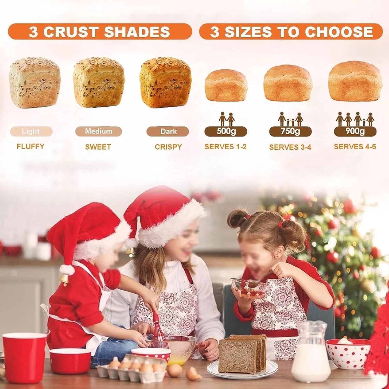 650W Smart Bread Maker, 1000g Professional Automatic Bread Machine With Nut Dispenser, 15 Cooking Programs, 15 Hours Timer, Portable Bread Baking Machine for Breakfast, Picnic