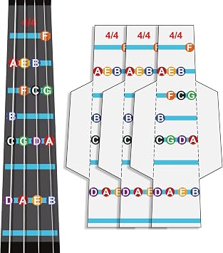3 Pcs Transparent PVC Violin Fingerboard Stickers - 5 Size Variants 1/8, 1/4, 1/2, 3/4, 4/4 | Fingering Guide for Beginners & Students | No-Residue Violin Note Position Markers 4/4