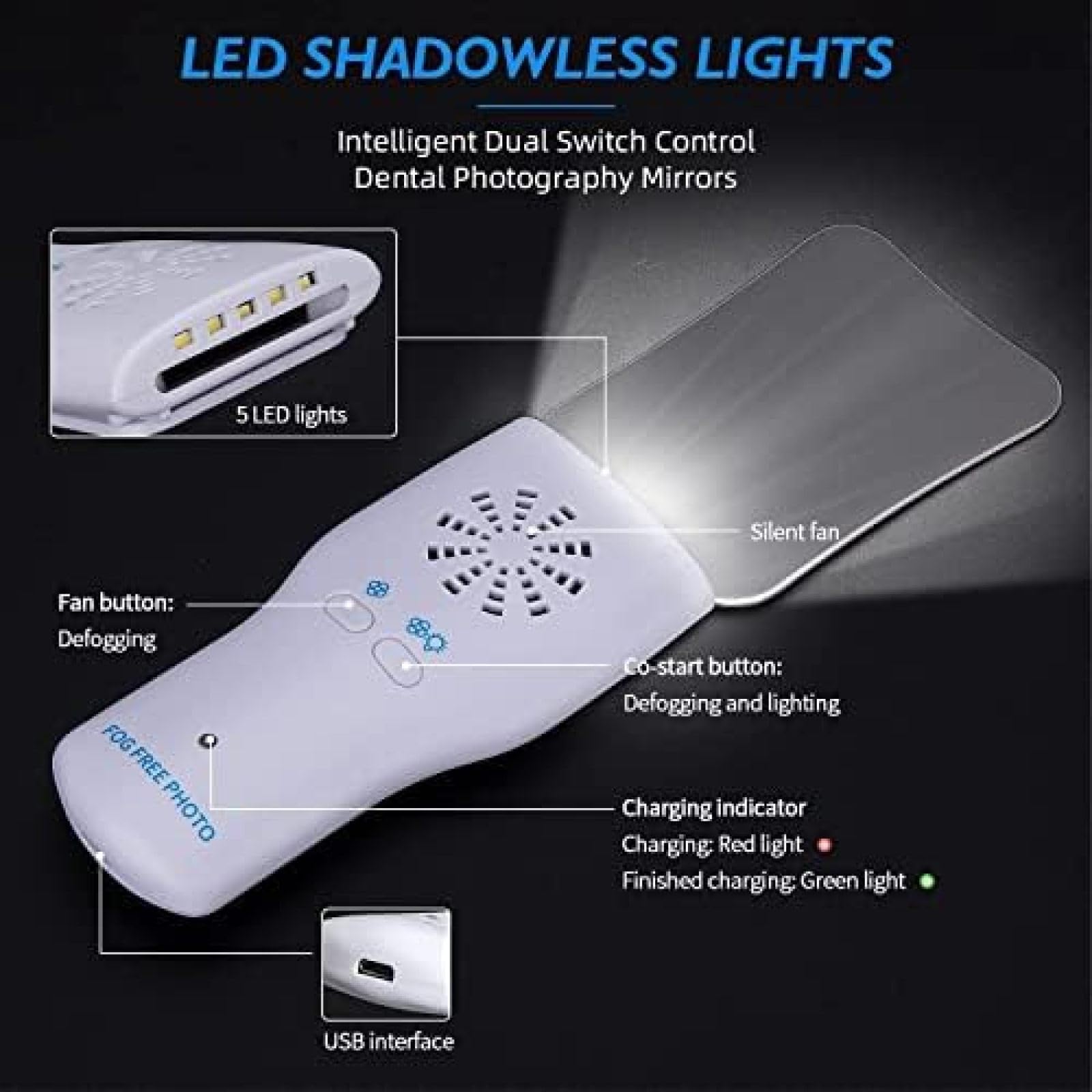 Specchio Per Fotografia Intraorale JAKOBI DENTAL Occlusale Adulti Large