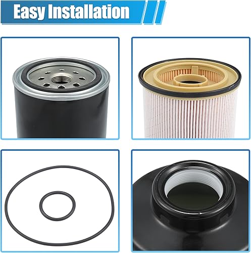 Miniatura 4 de X AUTOHAUX Juego de 6 separadores de agua con filtro de combustible de 6.7L para Dodge para motores diésel Ram 2500350045005500 6.7L que sustituyen