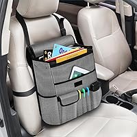 Vista 1 de Car Front Seat Organizer Efficient Car Organizers and Storage Laptop,Tablet Pockets, Adjustable Straps,Kid-Friendly, Multi-Pocket, Cup Holders