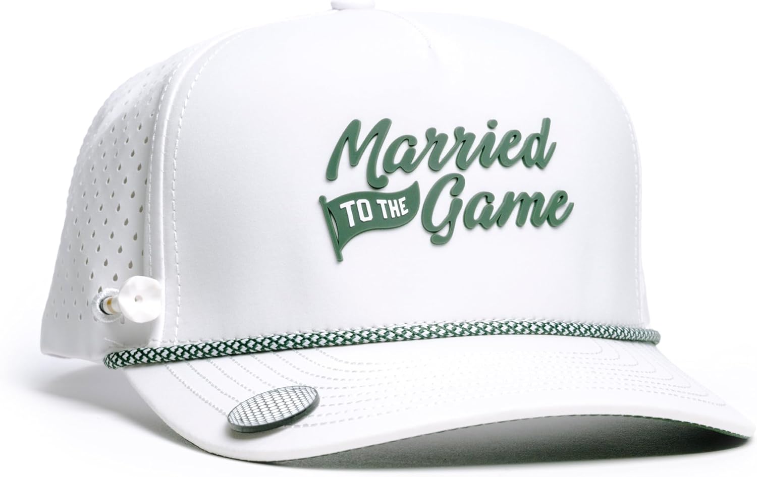 BRIMZ Golf Performance Hat - Tee Holder & Magnetic Brim - Breathable Sweat & Water Resistant Golfing Snapback Cap