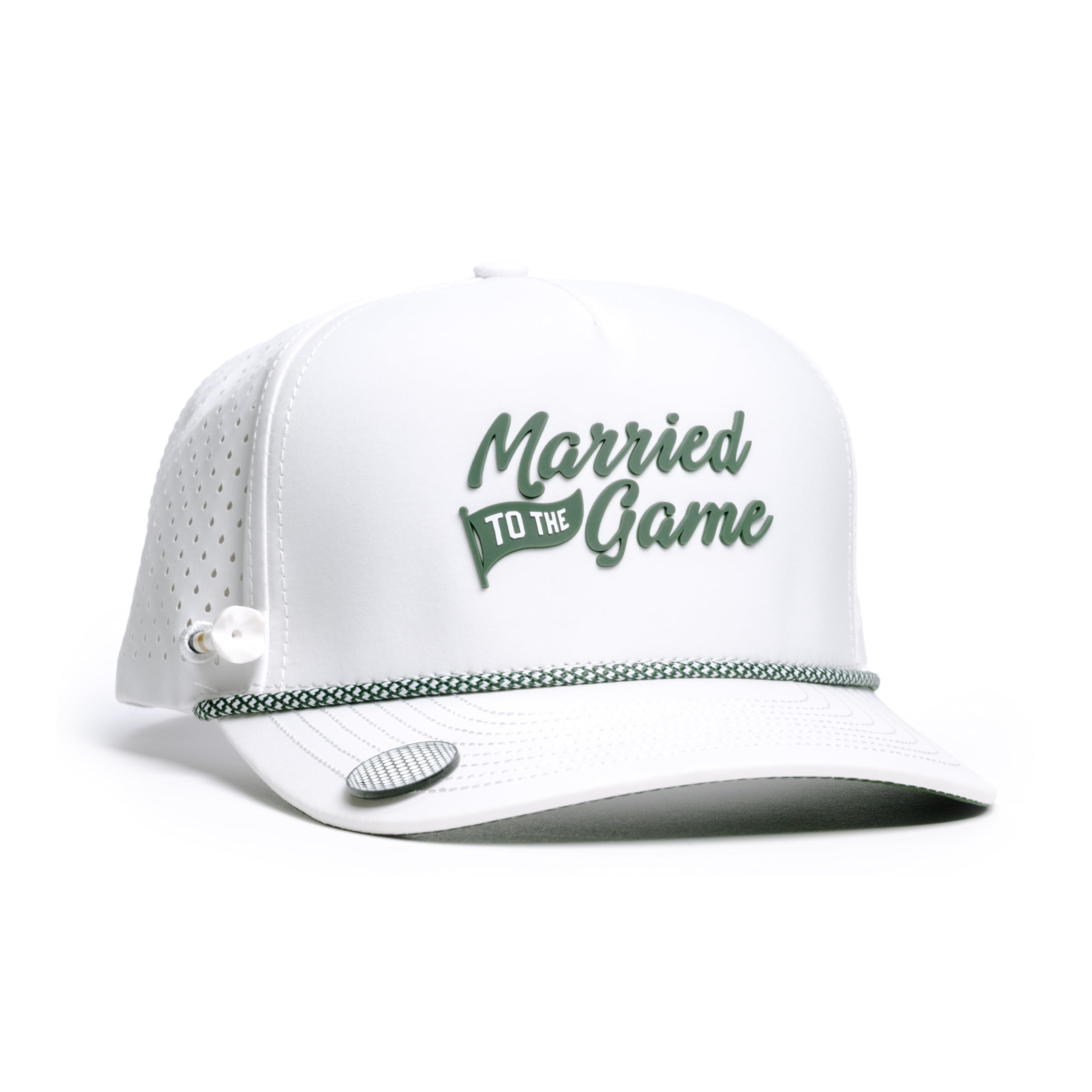 BRIMZ Golf Performance Hat - Tee Holder &amp; Magnetic Brim - Breathable Sweat &amp; Water Resistant Golfing Snapback Cap