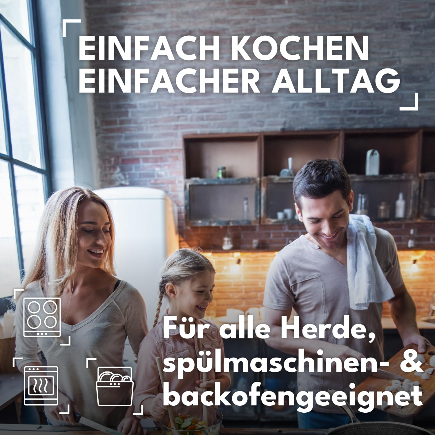 Onyx Cookware Schmorpfanne 28 cm 4,5 l – Bräter Induktion Hoher Rand | Für alle Herdarten; kratzfeste Antihaft-Oberfläche; 3-Schicht Edelstahl/Aluminium; PFAS-frei; spülmaschinengeeignet