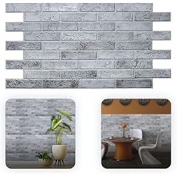 Paneles Prefabricados Para Muros Grace Baltic - Paneles de pared 3D para decoración de pared interior, no adhesivos, finos y elásticos, de PV (16, Ladrillo Gris.)