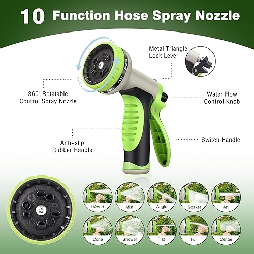 Miniatura 5 de Manguera de jardín de metal de 25 pies, manguera de agua flexible de acero inoxidable 304, sin torceduras ni enredos, tubería resistente con