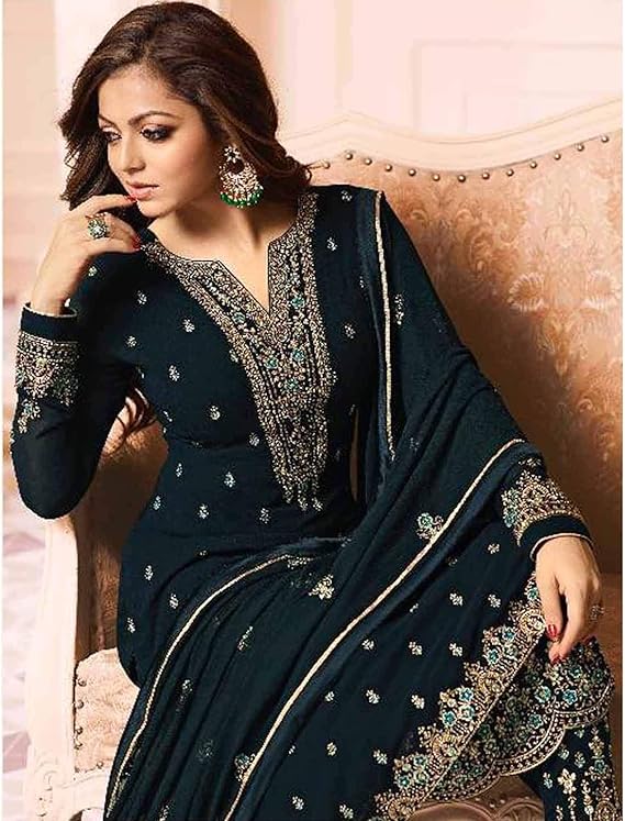 stylishfashion Indiase receptie dragen Shalwar Kameez jurk gestikte stylishfashion Indiase receptie dragen Shalwar Kameez jurk gestikte