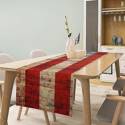 Miniatura 6 de Camino de mesa de 72 pulgadas de largo para verano, boda, cocina, mesa de comedor, decoración para el hogar, fiesta, decoración retro de estrellas