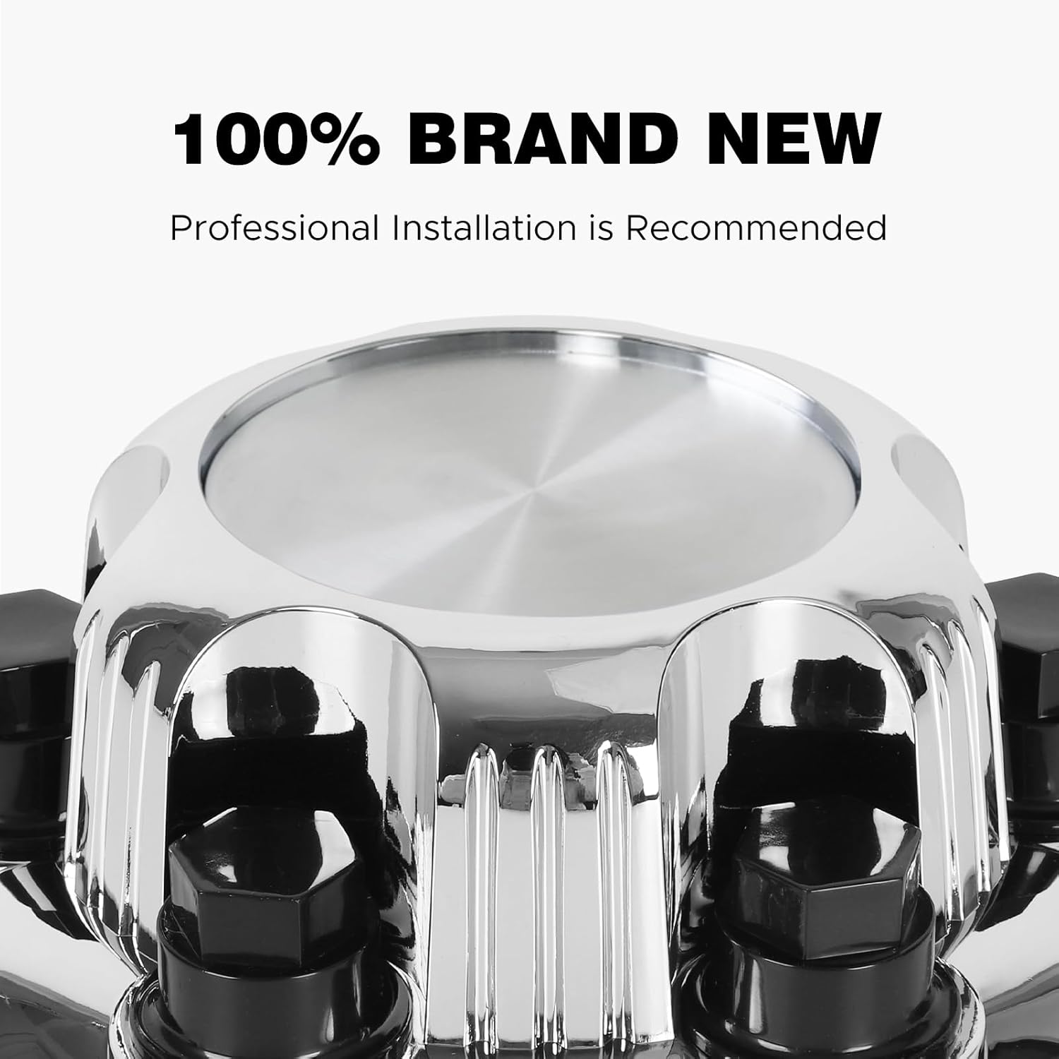 (Set of 4) Chrome Wheel Center Caps 6 Lugs Compatible with Select 16 Inch Van & Truck - Replacement 16"" 17"" 1999-2012 1571237 15067578 560-05129