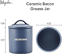 Vista 2 de Ayesha Curry Ceramics - Tarro de grasa de tocino, 21 onzas, ancla