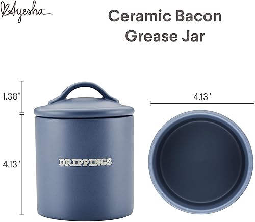 Miniatura 2 de Ayesha Curry Ceramics - Tarro de grasa de tocino, 21 onzas, ancla