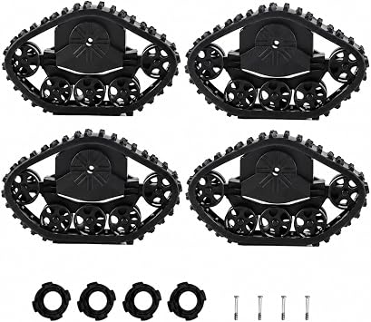 RC Truck Wheels 4pcs, Rubber Crawler Tire Wheel Tyre for WPL 1/16 RC Vehicle