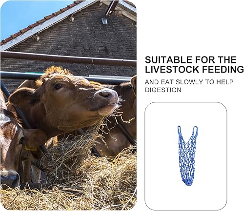 Miniatura 5 de POPETPOP Bolsa de alimentación de verduras, bolsa de alimentación para caballos, suministros para caballos, bolsas para caballos Red de pacas