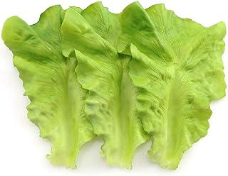 Tegg Fake Lettuce Leaf 3PCS Artificial Vegetable Leaf Plastic Faux Lettuce Leaves