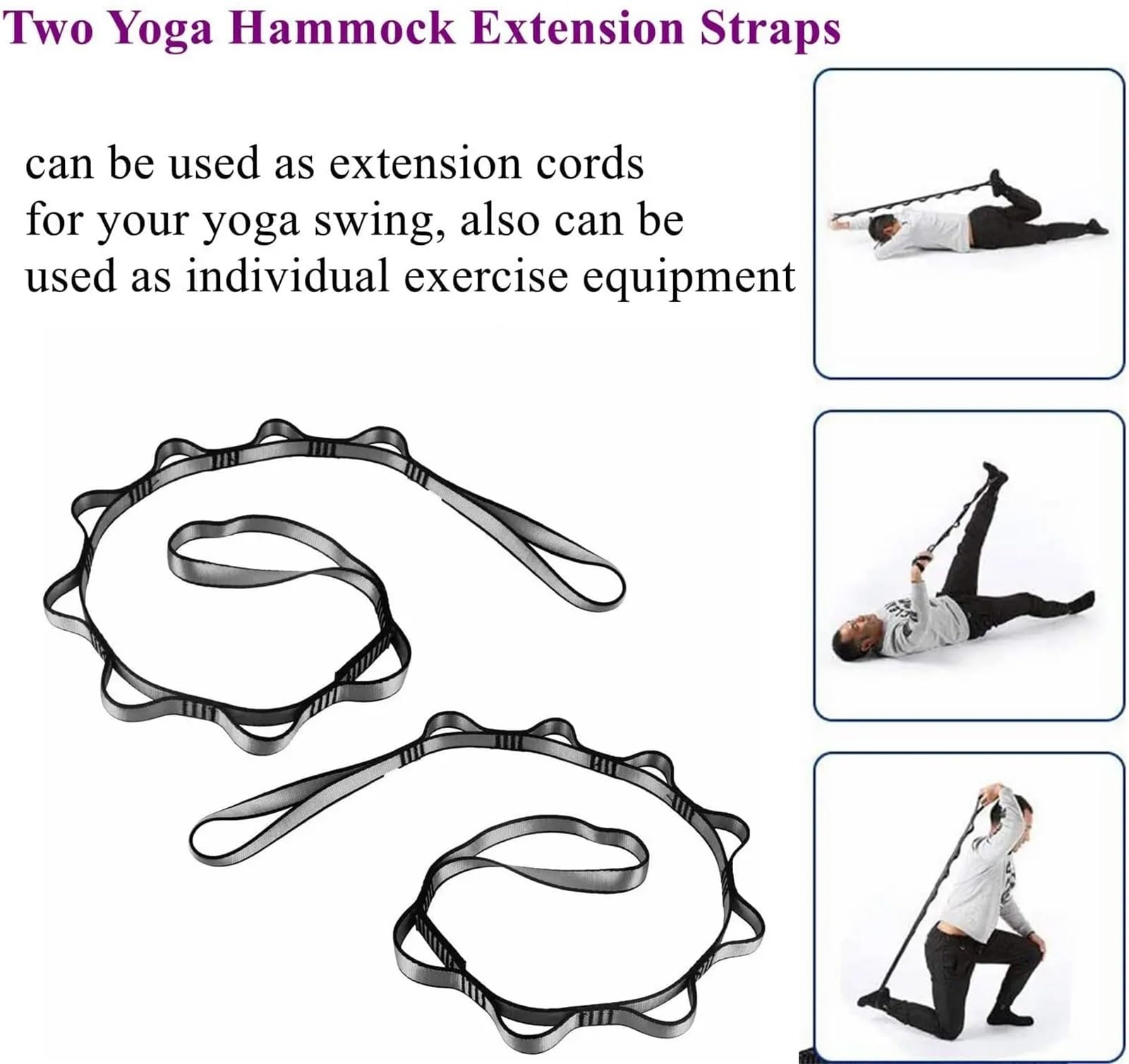 Columpio Yoga Aereo Columpio aéreo de Yoga, Juego Completo de Hamaca de Yoga, extensión de Trapecio, antigravedad, Colgante de Techo, Ejercicios de inversión de Eslinga de Yoga