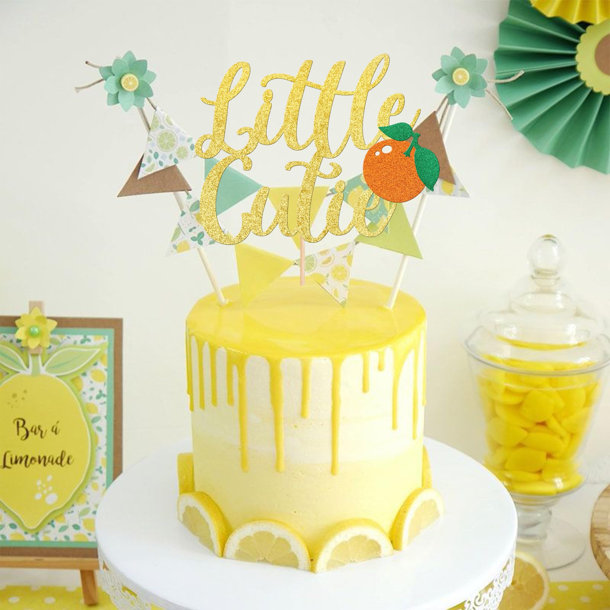24 Pezzi Centrotavola A Forma Di Torta E Pizza – Bastoncini Per Torta Di Compleanno E Baby Shower – Decorazioni Da Tavolo Arancioni Per Ragazzi E Ragazze
