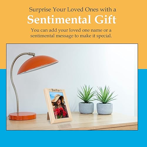 Miniatura 6 de Personalized Passion Marcos de fotos de madera de 6 x 8 pulgadas, marcos de fotos vintage de madera clara, exhibición de fotos de madera rústica