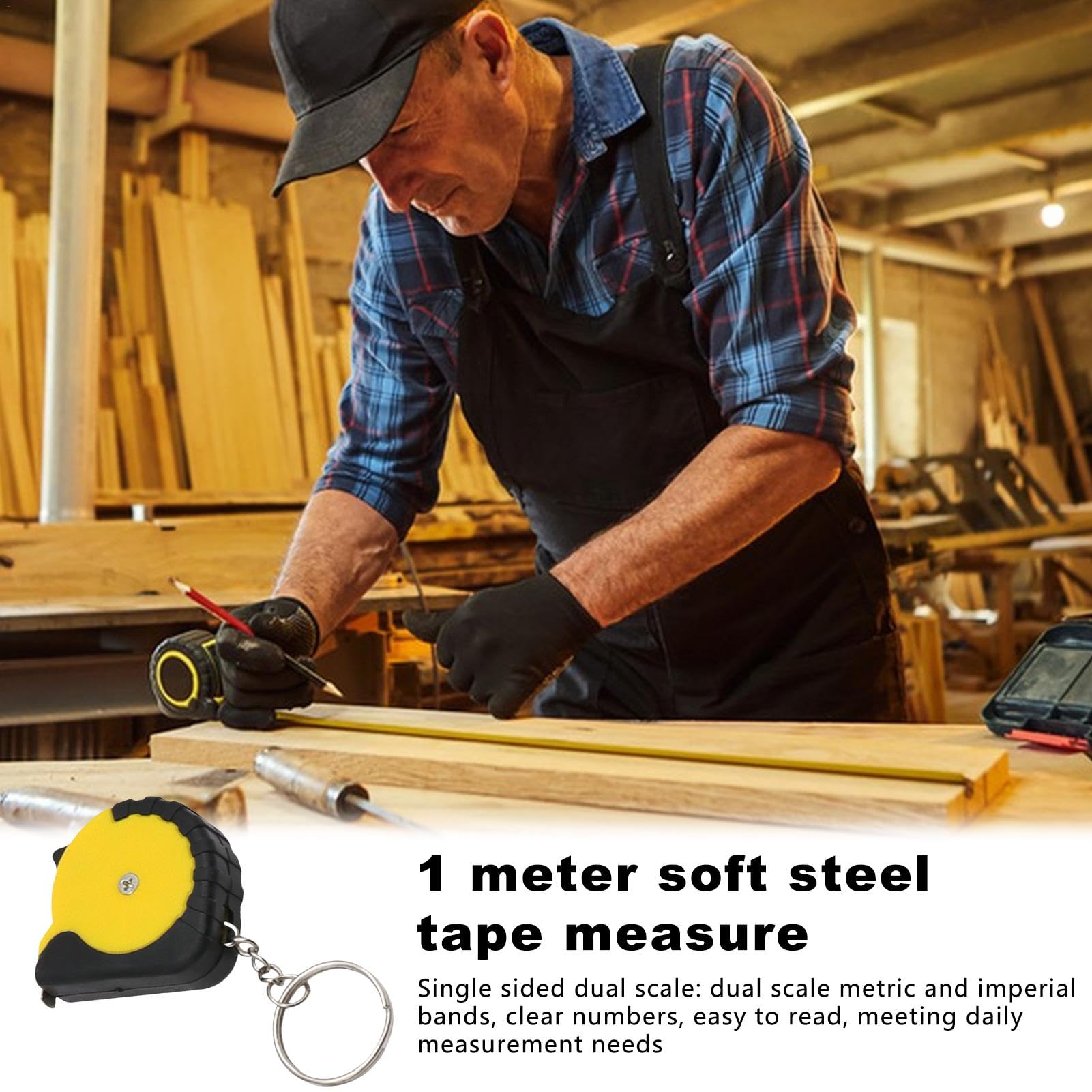 Mètre à Ruban - Porte-clés Avec Mètre à Ruban De 3 Pieds | Ruban De Mesure Rétractable | Ruban à Mesurer Avec Bloc Coulissant Pour Ruban à Mesurer