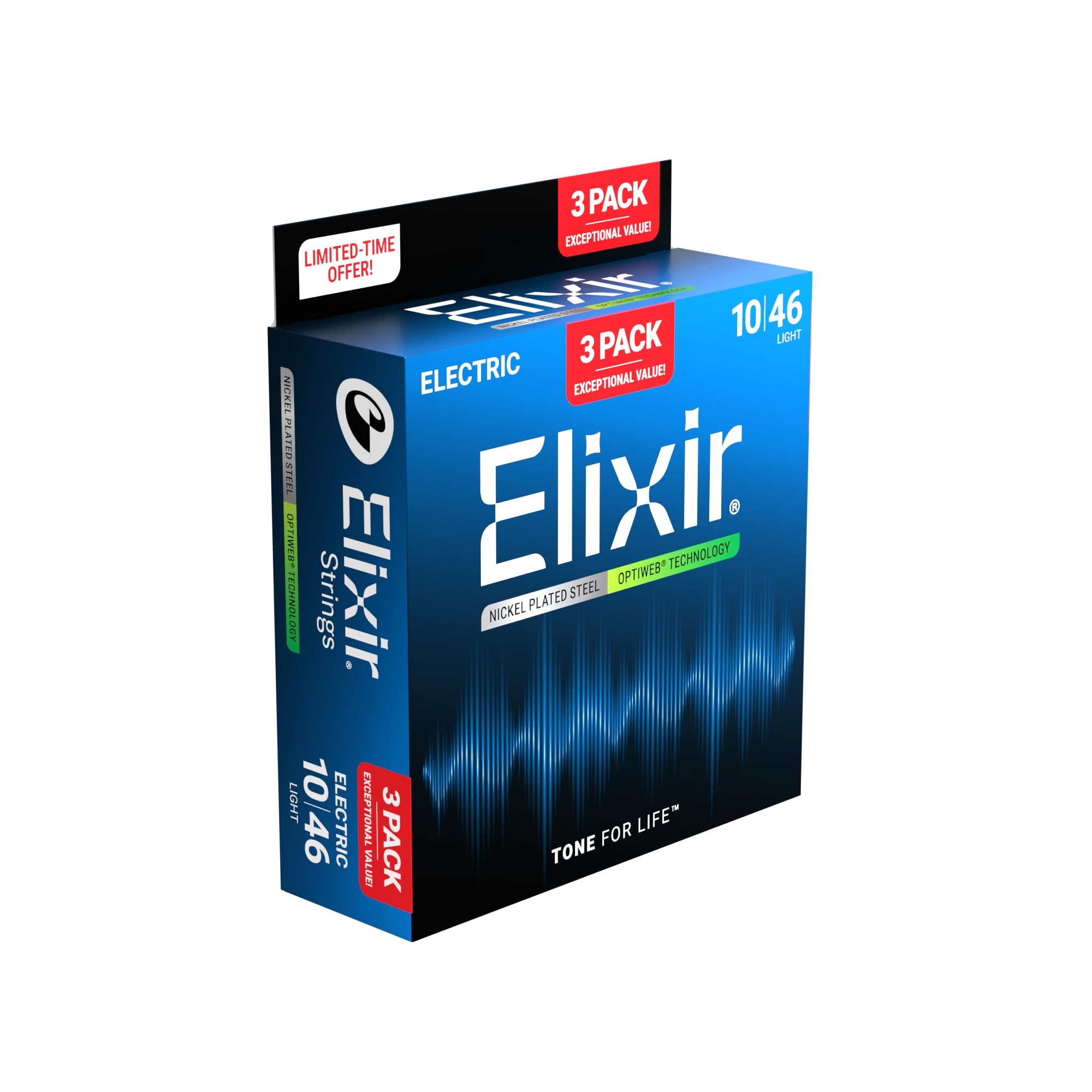 Amazon.co.jp: Elixir エリクサー エレキギター弦 3セット入り