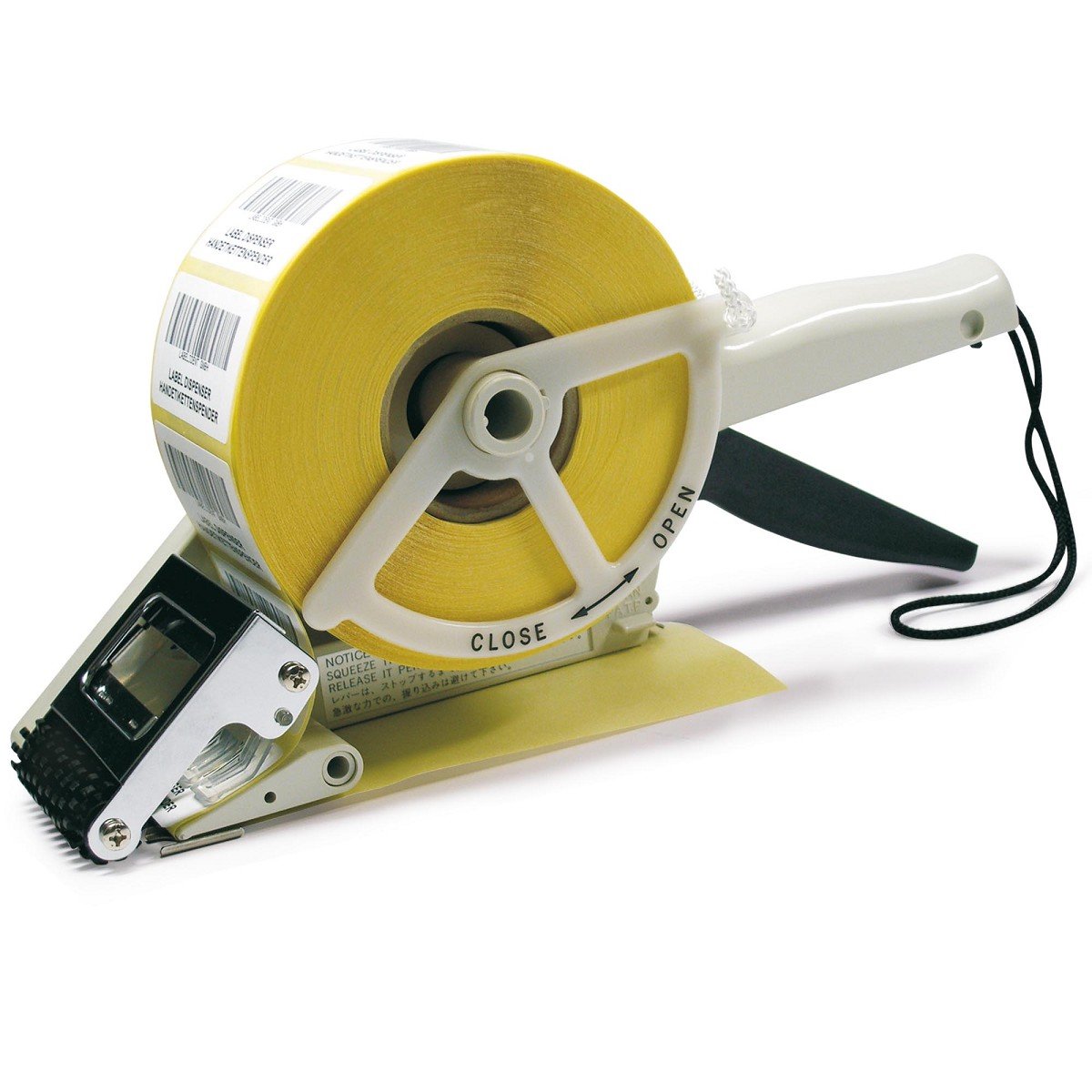 Towa Etiketten Hand Abroller Etikettenspender Handetikettenspender aus Kunststoff für Haftetiketten manuell 25 bis 60 mm