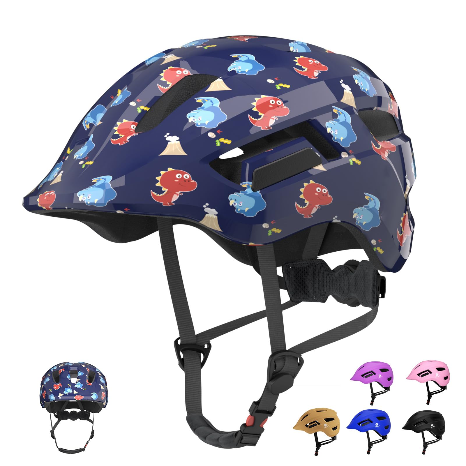 Glaf Baby Bike Helmet Toddler Helmet Age 1-3 Infant Kids Bike Helmet for 1+ Years Old Girls Boys Multisport Helmet Adjustable Lightweight Bike Helmet for Scooter Bicycle Skateboard Cycling (Dinosaur), Children's Helmets