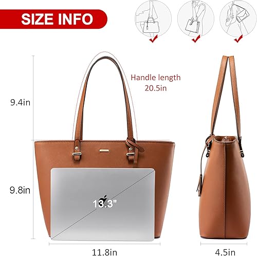 Miniatura 3 de LOVEVOOK Monederos y bolsos de mano para mujer, bolsas de mano de moda, bolsa de hombro, asa superior, bolsa de mano, juego de 3 piezas