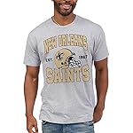 Junk Food Clothing x NFL - New Orleans Saints - Team Helmet - Unisex Adult Short Sleeve Fan T-Shirt for Men and Women - Size X-Large