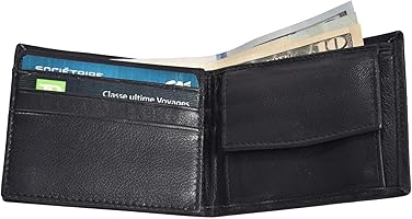 Amazon.com: Leatherboss Leather Boys Slim Compact Flap Id Coin